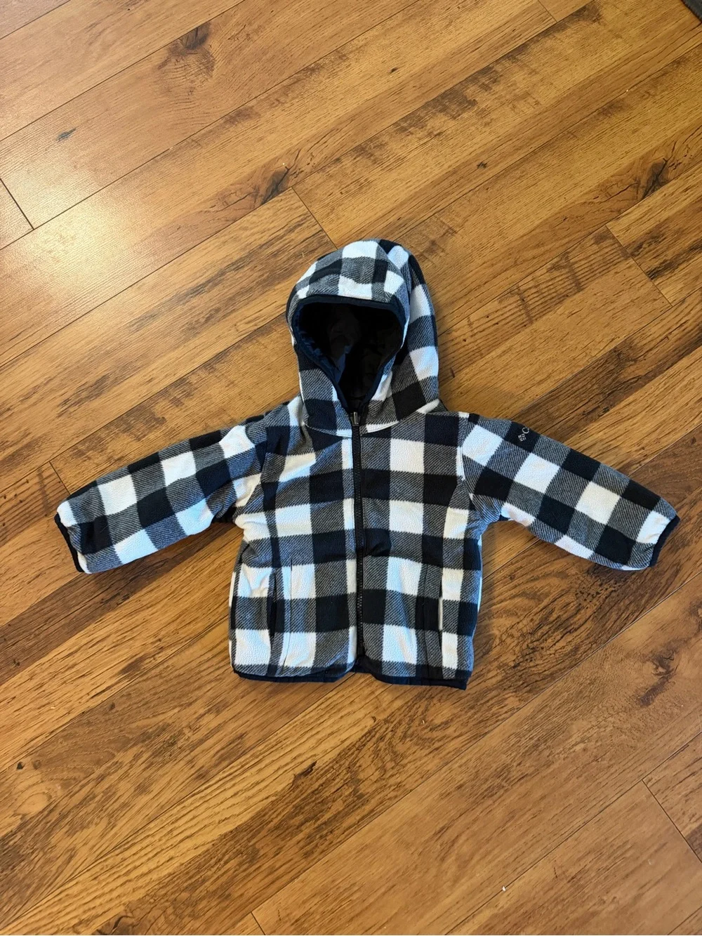 Columbia Black Reversible Kids Puffer Jacket with Hood